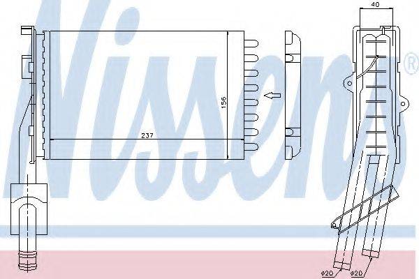 Теплообмінник, опалення салону NISSENS 73352