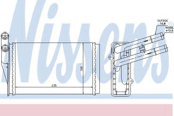 Теплообмінник, опалення салону NISSENS 70221