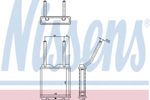 Теплообмінник, опалення салону NISSENS 726531