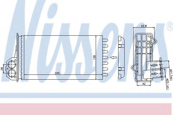 Теплообмінник, опалення салону NISSENS 72941