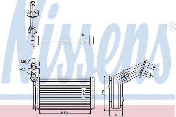Теплообмінник, опалення салону NISSENS 73973
