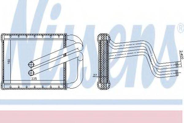 Теплообмінник, опалення салону NISSENS 77536