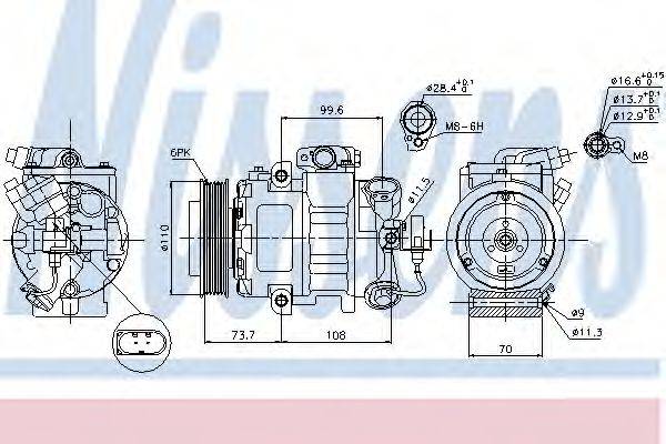 Компресор, кондиціонер NISSENS 89026