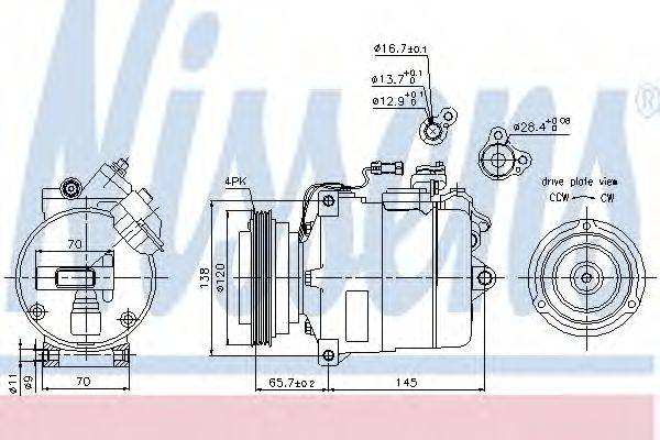 Компресор, кондиціонер NISSENS 89027