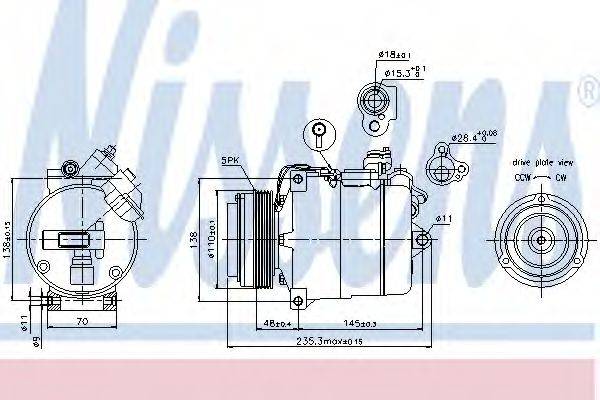 Компресор, кондиціонер NISSENS 89034