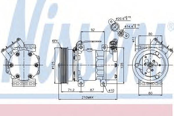 Компресор, кондиціонер NISSENS 89064