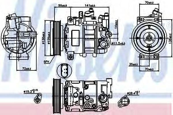 Компресор, кондиціонер NISSENS 89111