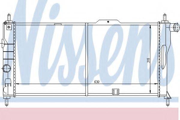 Радіатор, охолодження двигуна NISSENS 632731