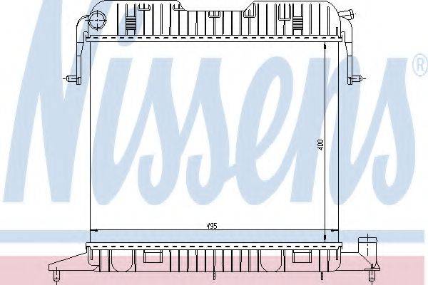 Радіатор, охолодження двигуна NISSENS 63043