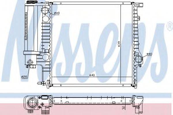 Радіатор, охолодження двигуна NISSENS 60623A