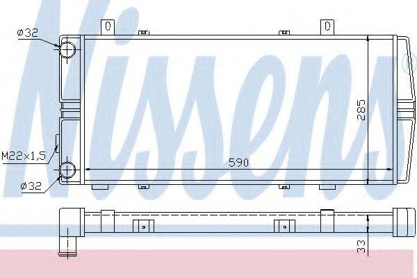 Радіатор, охолодження двигуна NISSENS 64102