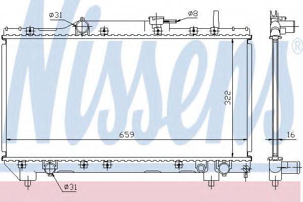 Радіатор, охолодження двигуна NISSENS 64838A