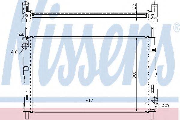 Радіатор, охолодження двигуна NISSENS 620411
