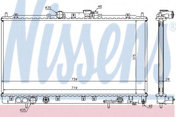 Радіатор, охолодження двигуна NISSENS 62869A