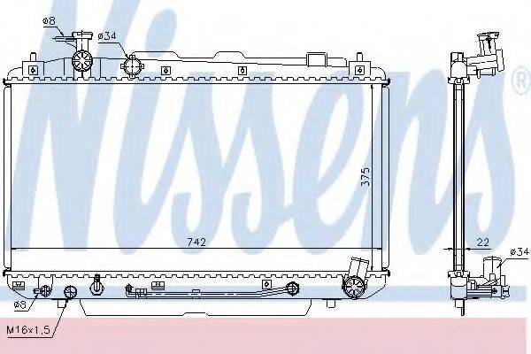 Радіатор, охолодження двигуна NISSENS 64644A