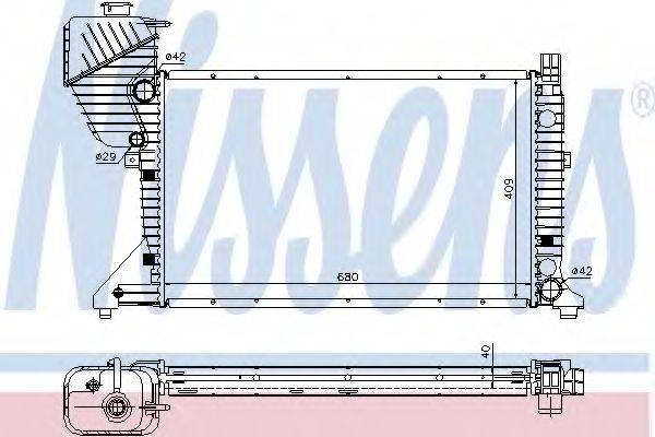 Радіатор, охолодження двигуна NISSENS 62519A