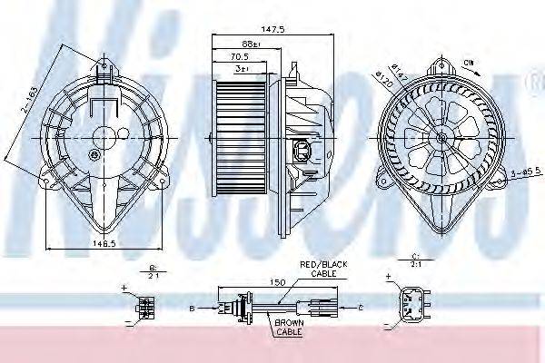 Вентилятор салону NISSENS 87024