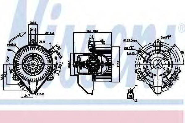 Вентилятор салону NISSENS 87131