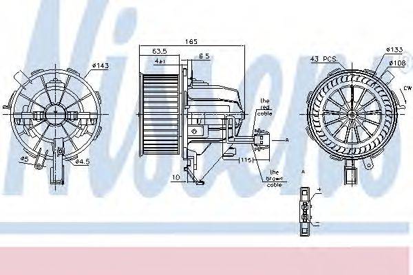 Вентилятор салону NISSENS 87215