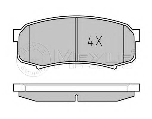 Комплект гальмівних колодок, дискове гальмо MEYLE 025 219 4715/W