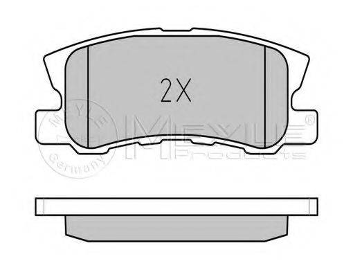 Комплект гальмівних колодок, дискове гальмо MEYLE 025 235 8216