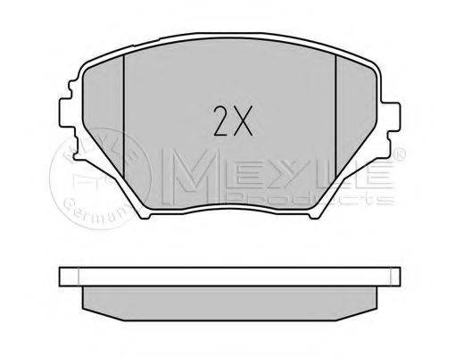 Комплект гальмівних колодок, дискове гальмо MEYLE 025 235 8517