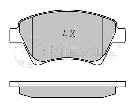 Комплект гальмівних колодок, дискове гальмо MEYLE 025 239 3018