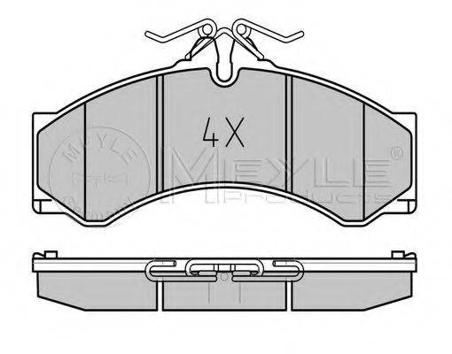 Комплект гальмівних колодок, дискове гальмо MEYLE 025 290 7620
