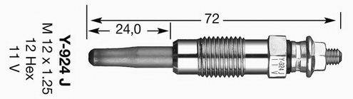 Свічка розжарювання NGK 7906