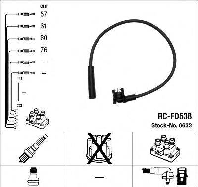 Комплект дротів запалення NGK 0633