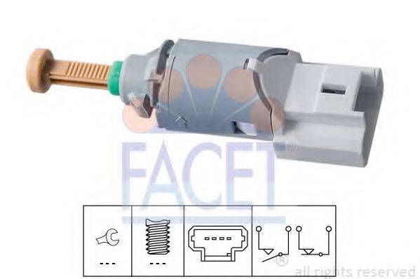 Вимикач ліхтаря сигналу гальмування; Вимикач, привід зчеплення (Tempomat) FACET 7.1227
