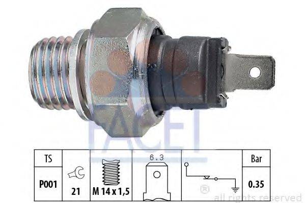 Датчик тиску масла FACET 7.0006