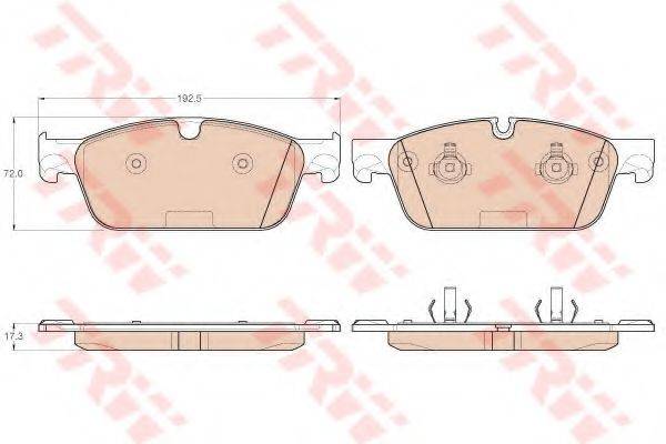 Комплект гальмівних колодок, дискове гальмо TRW GDB1970