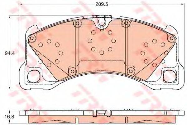 Комплект гальмівних колодок, дискове гальмо TRW GDB2052