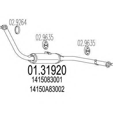 Передглушувач вихлопних газів MTS 01.31920