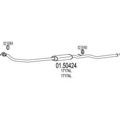 Середній глушник вихлопних газів MTS 01.50424