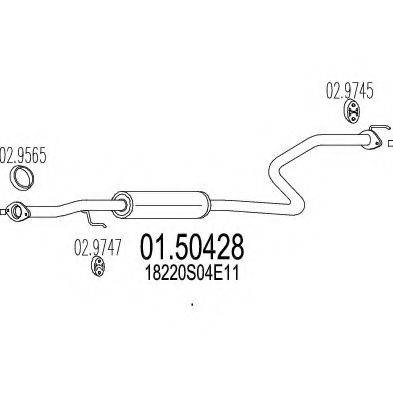 Середній глушник вихлопних газів MTS 01.50428