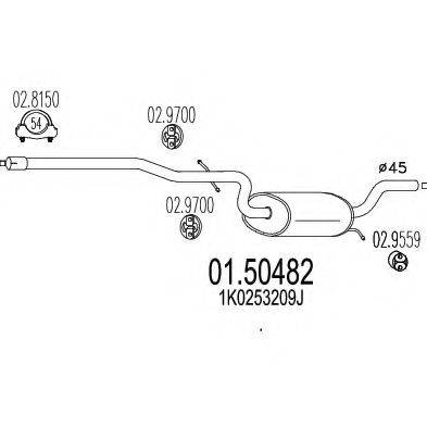 Середній глушник вихлопних газів MTS 01.50482