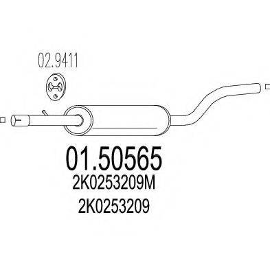 Середній глушник вихлопних газів MTS 01.50565