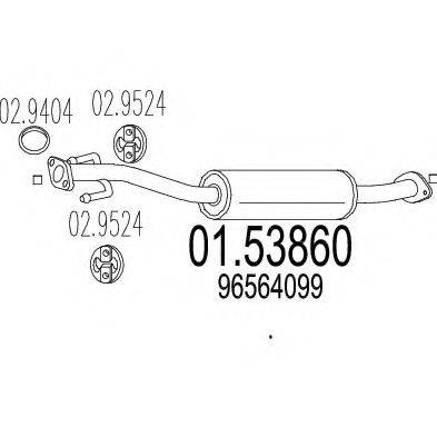 Середній глушник вихлопних газів MTS 01.53860