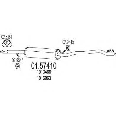 Середній глушник вихлопних газів MTS 01.57410