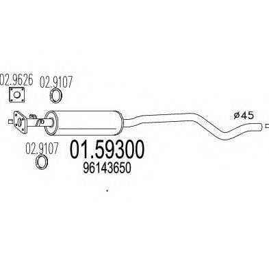 Середній глушник вихлопних газів MTS 01.59300