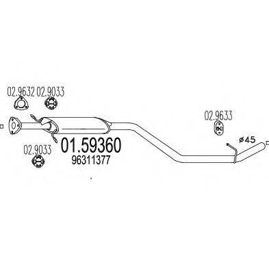 Середній глушник вихлопних газів MTS 01.59360