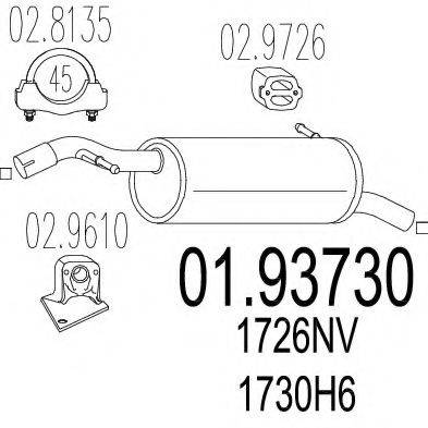 Глушник вихлопних газів кінцевий MTS 01.93730