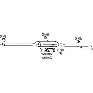 Глушник вихлопних газів кінцевий MTS 01.95770