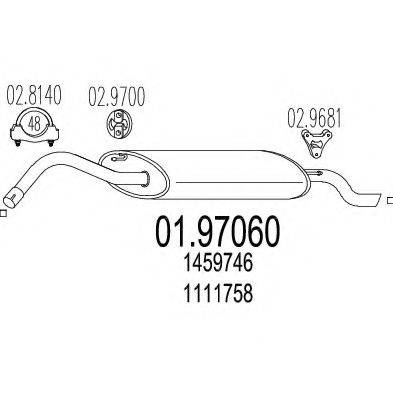 Глушник вихлопних газів кінцевий MTS 01.97060