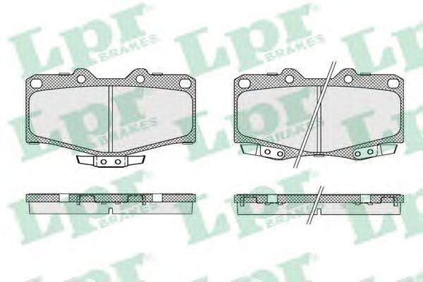 Комплект гальмівних колодок, дискове гальмо LPR 05P058