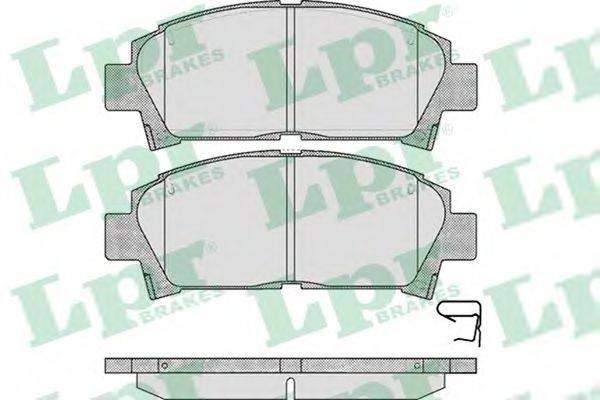 Комплект гальмівних колодок, дискове гальмо LPR 05P573