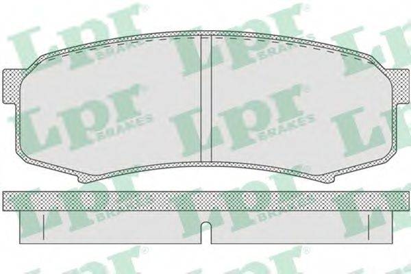 Комплект гальмівних колодок, дискове гальмо LPR 05P749