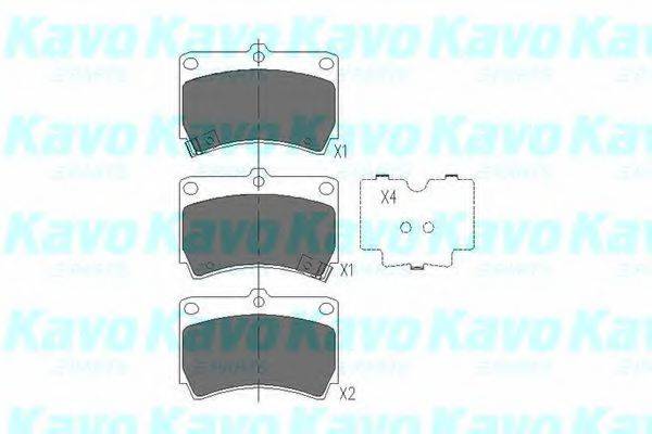 Комплект гальмівних колодок, дискове гальмо KAVO PARTS KBP-4501